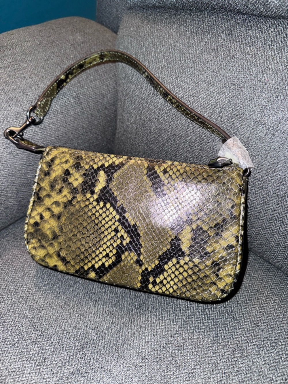Coach Nolita Snake-Print Leather Olive/Black - Picture 3 of 7